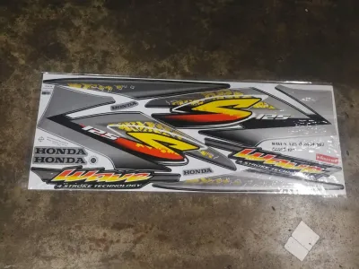 สติ๊กเกอร์ Wave 125S เทาดำ ลายปี2004