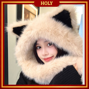 Mũ Lông Gấu Mùa Đông Ấm Áp Siêu Cute Dày Dặn