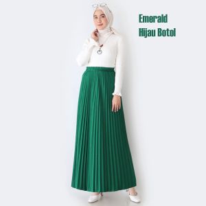 Rok plisket klok bahan hyget premium untuk wanita maximal bb 65kg