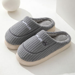Free Shipping Cotton Slippers For Autumn And Winter Warm And Comfortable For Indoor Use Suitable For Postpartum Wear Breathable And Sweat-Absorbent With Thick Soles And Fluffy Lining Designed For Women