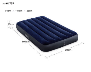 INTEX Blue Inflatable Mattress Multi Size Home Double Layer Thickened Outdoor Camping Inflatable Bed Travel Portable