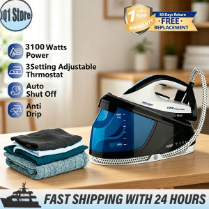 3100W Steam Iron Station for Clothes Garment Steamer with Removable Water Tank High‑Power Ironing Steamer for All Kinds of Fabrics | Ship Today