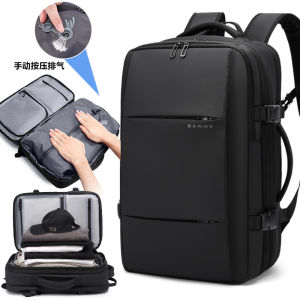 BANGE New Large Capacity Airback Vacuum Compression 15.6 inch Laptop Backpack TSA Lock&Expandable Outdoor Travel Backpack