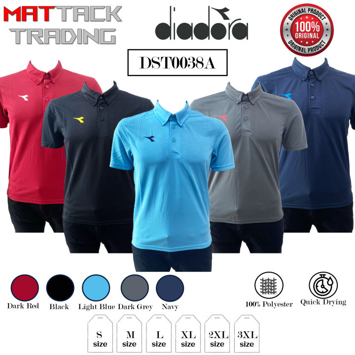 NEW ARRIVAL ORIGINAL DIADORA POLO T SHIRT BAJU KOLAR DIADORA POLO T SHIRT 0038A SIZE S 3XL Lazada