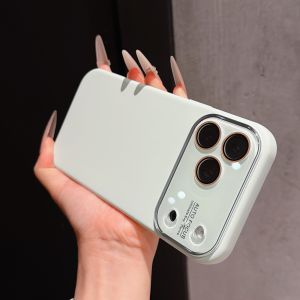 Matte Candy Silicone Large Window Phone Case For iPhone 17 16 15 14 13 Pro Max Camera Lens Protective Anti-scratch Back Cover