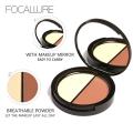 FOCALLURE Highlighter & Contour Powder Palette 3 Warnas. 