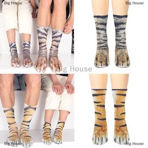 [COD] Big House ถุงเท้าพิมพ์ลายเท้าสัตว์สุดสร้างสรรค์ถุงเท้ารัดกลางรูปการ์ตูนแมวเสือเป็ดกรงเล็บสำหรับผู้หญิงถุงเท้าพิมพ์ลายสัตว์ตลก3D สุดสร้างสรรค์