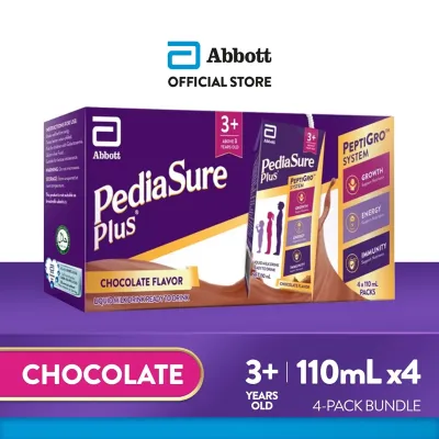 Pediasure Plus 3+ Chocolate 110ml x4 for Kids Above 3 Years Old Ready to Drink Milk