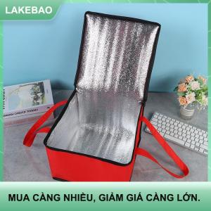【LAKEBAO】 Không thấm nước cách điện Túi Cooler gấp Dã Ngoại giỏ nước đá gói uống hộp nhiệt ăn trưa Túi xách tay thực phẩm giao hàng túi bánh pizza Túi