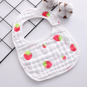 8 layers 100% Cotton U Shapes Baby Bibs Eating Cleaning Towel