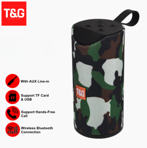 T&G TG-113A Bluetooth V5.0 Super Bass Wireless Speaker support TF Card USB AUX In and FM Radio Function