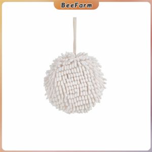 B.F. Soft Absorbent Wipe Hand Towel Ball Kitchen Soft Plush Chenille Hanging Towel for Hands