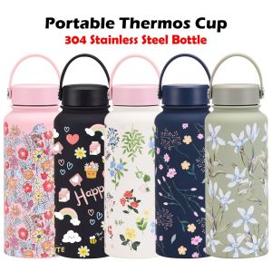 NOONOR 1000ML Capacity Stainless Steel Insulated Cup Insulated Stainless Steel Portable Frosted Kettle Creative Large Capacity Large Capacity Cup Sports Use