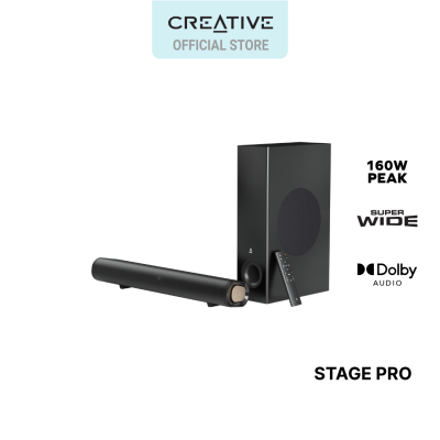Creative Stage Pro - 2.1 Soundbar with Dolby Audio for Cinematic Experience