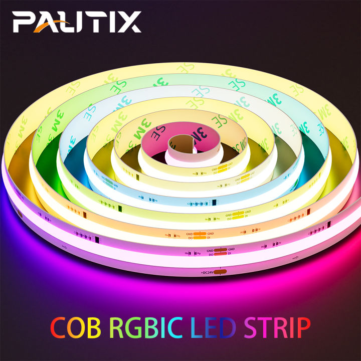 Pautix Cob Led Strip Pixel Addressable Rgb Full Dream Color Dc V V