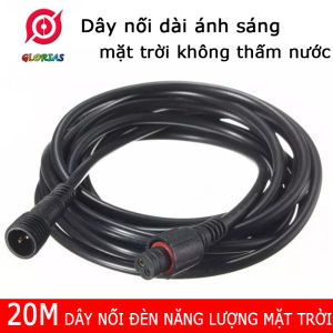 KHÔNG THẤM NƯỚC DÂY NỐI ĐÈN NĂNG LƯỢNG MẶT TRỜI 20 MÉT JACK NỐI ĐÔIBẢO