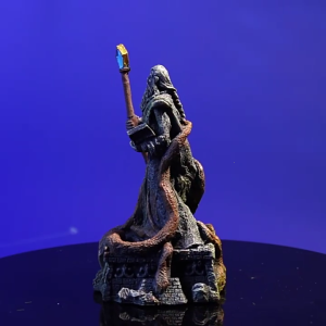 Antique Wizard Statue Figurine Aquariums Ornament Fishtanks Hideouts Shelter Cave Safe Underwater Resin Landscape Decors