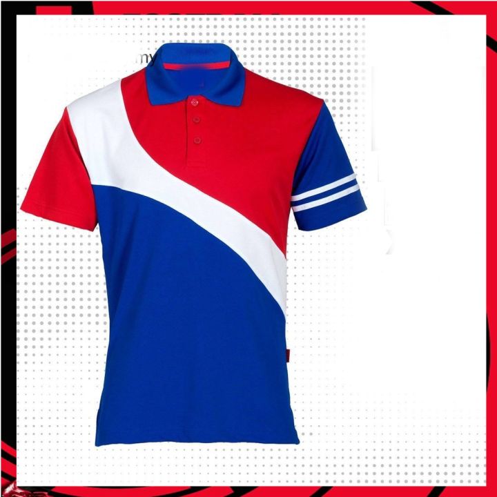 Full sublimation Polo-shirt uniform couple set royal blue Lazada PH