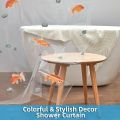 Goldfish Clear Shower Curtain, 78" W x 72" L Waterproof Lightweight Fish Shower Curtain Liner, PEVA Long Bath Fashion Shower Curtains with 12 Grommets Hooks for Bathtub Bath Bathroom. 
