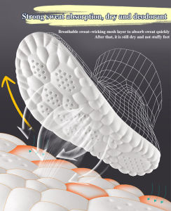 Height Increase Cloud Shoe Insole / 4D Cloud Natural Latex Support / Arch Support Long Standing Comfort / For Adults Men Women All Ages Sports