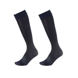 ถุงน่องผู้ชาย1คู่ท่อยาวปานกลางธุรกิจชุดสวมใส่แบบทางการไนลอนน้ำมันม้าถุงเท้าลายทางไฟหน้ากระจก