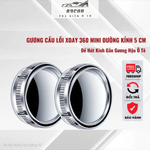 Bộ 2 gương cầu lồi hít kính xoay 360 độ chống nước tăng tầm nhìn giúp lái xe an toàn