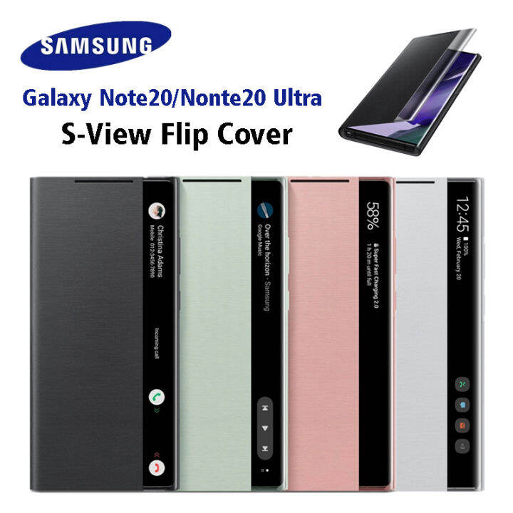 Original Samsung Mirror Smart View Flip Case For Galaxy Note 20 Note20 Ultra 5g Phone Led 7406