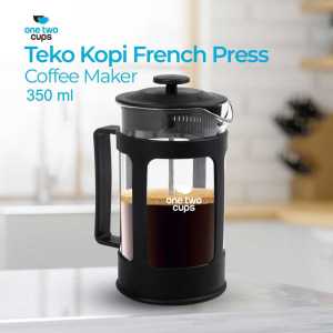 French Press Kopi Teh Plunger Coffee Maker Pot 3 Varian Ukuran Kapasitas | Alat French Press Kopi Filter Seduh Kopi Serbaguna | One Two Cups - KG73I