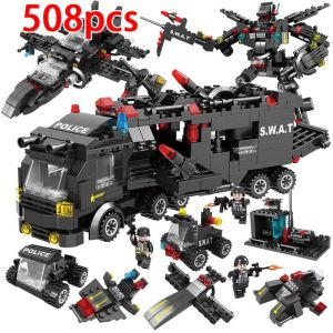 Mainan Balok Susun Mainan Brick 1000Pcs Kapal Induk Military Warship Boat Airplane Car Set Mainan Anak Laki Laki  Jungle Tank Block