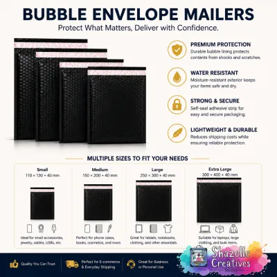 Premium Bubble Envelope Mailers – Protective Waterproof Shipping Bags in Multiple Sizes