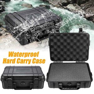 5 Sizes ABS Plastic Protective Carry Case Storage+Free Foam Waterproof Hard Carry Tool Box Case Bag Storage Box Camera Photography Sponge Waterproof Camera Large Hard Case For Tools Box Storage
