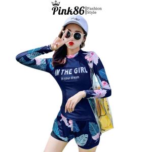 Đồ bơi nữ đồ tắm biển dài tay quần short năng động BK-346a