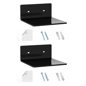 Gói của 2 Acrylic hiện đại kệ treo tường cho trang trí phòng khách tiết kiệm không gian hiển thị đứng tổ chức