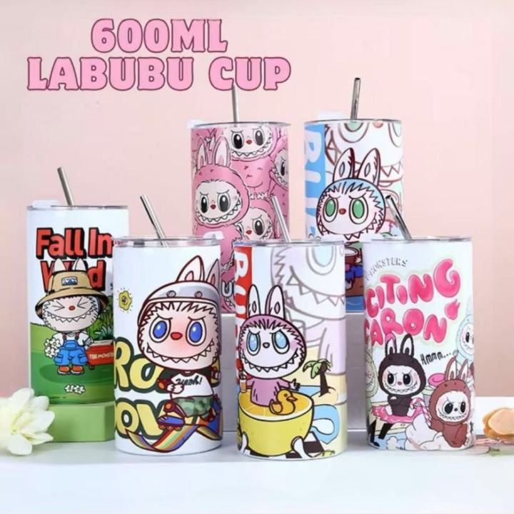 Labubu Water Cup Popmart 600ML Water Bottle 304 Stainless Steel Water ...