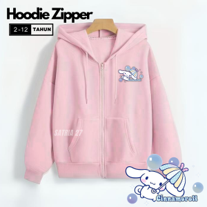 Jaket Anak Hoodie Zipper Karakter Gambar CINNAMOROLL Anak Usia 2-12 Tahun Laki-laki Perempuan