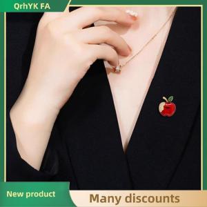 🔔🔔🔔QA Fashion Delicate Mini Red Apple Brooches For Women Clothing Coat Accessories Christmas Party Gifts