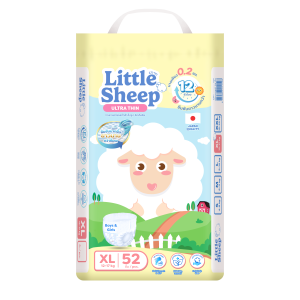 ( 1 แพ็ค ) แพมเพิสเด็ก Little Sheep ลิตเติ้ล ชีพ รุ่น Ultra Thin แบบกางเกง Size M-XXXL