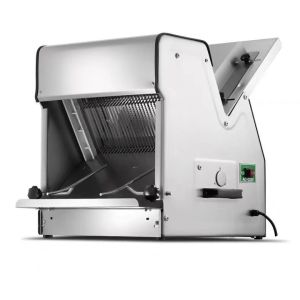 Commercial Electric Toast Slicer 220V 50Hz Stainless Steel Square Bread Cutter with 12MM Slicing Size