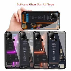 Softcase Glass Kaca Infinix Hot 11- J11 - Casing Hp Infinix Hot 11 - Pelindung hp Infinix Hot 11 - Case Handphone Infinix Hot 11