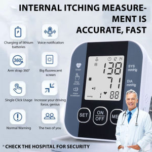 Blood Pressure Monitor HD Large Display Accurately Measures Blood Pressure And Pulse Shows Systolic Pressure Diastolic Pressure And Heart Rate Supports Dual-User Memory Portable Blood Pressure Measuring Device