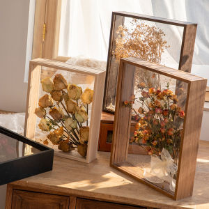 [SG Seller]Square/A4 size 3D Wooden Frame Art Display Box for Flowers Wedding Specimen Decoration DIY Gift Birthday Gift
