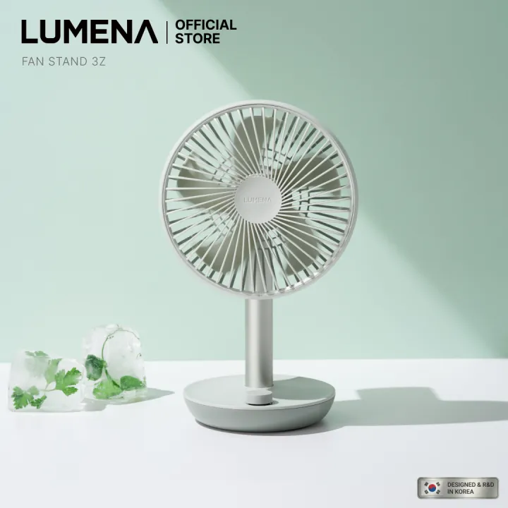 [LUMENA] FAN STAND 3Z Portable Table Cooling Fan | Quiet Desk Fan | Wireless Rechargeable | For Indoor & Outdoor