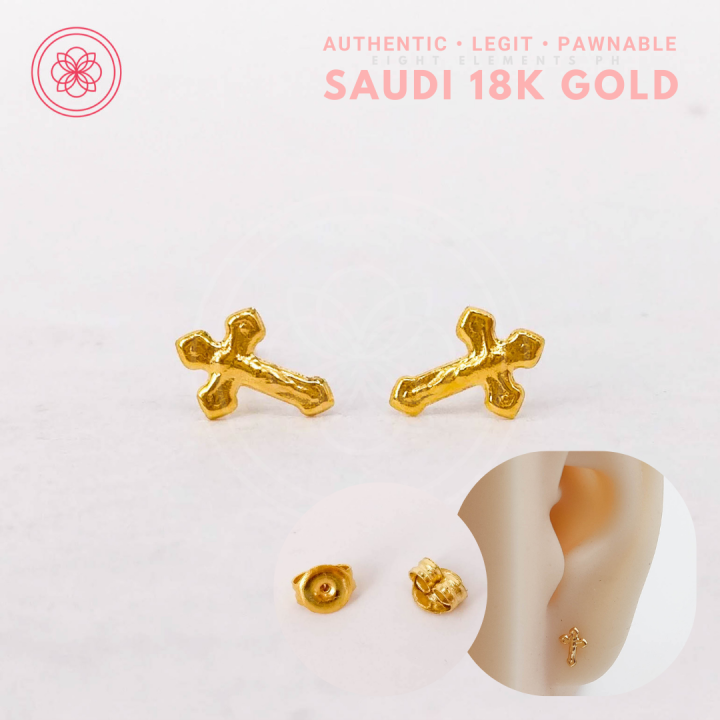 Stud earrings hot sale saudi gold