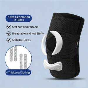 Knee Brace Support Meniscus Patella Compression Anti Slip Breathable Sports Pain Relief Spring