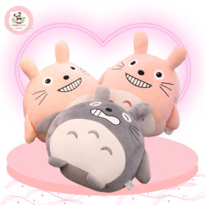 Gấu Bông Kê Tay Hình Mèo Totoro Cười Siêu Cute 35 cm - Gấu Bông Gối Đầu Vải Misino Cao Cấp Cho Bé HADA
