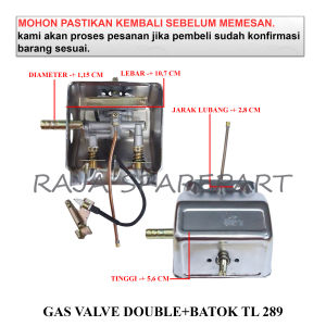 GVD MESIN KOMPOR COR/PEMATIK KOMPOR/GAS VALVE DOUBLE + BATOK TL 289