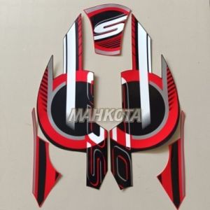 STRIPING STICKER LIS LES POLET honda Scoopy 2023 2024 sporty merah hitam list motor standar kualitas termurah
