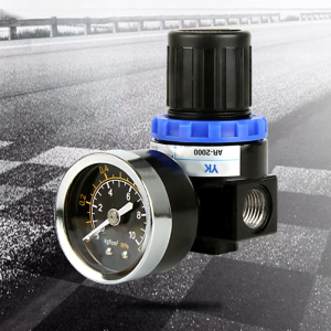 G1/4 Mini-Air Pressure Regulator Adjustable-Pneumatic Reducing Valve with Gauge Fits for Compressor AR2000 BR3000 BR4000