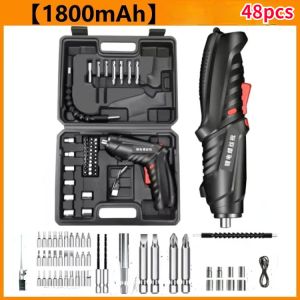 NEW 🔥พร้อมส่ง🔥 ไขควงไฟฟ้าขนาดเล็ก ดอกสว่าน อุปกรณ์ครบ สว่านไร้สาย ชุดไขควงไฟฟ้า 48 PCS