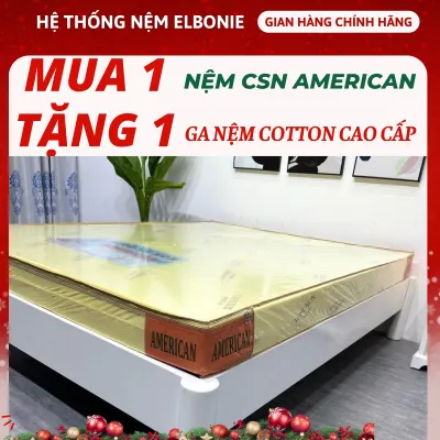 MUA 1 TẶNG 1 - Nệm Cao Su Non American Nguyên Khối Đủ Size - Chính Hãng BH 15 năm - Giao Toàn Quốc - Giao Nệm Siêu Nhanh - Đệm Nằm Cao Cấp Đàn Hồi Thông Thoáng VOUCHER 10%